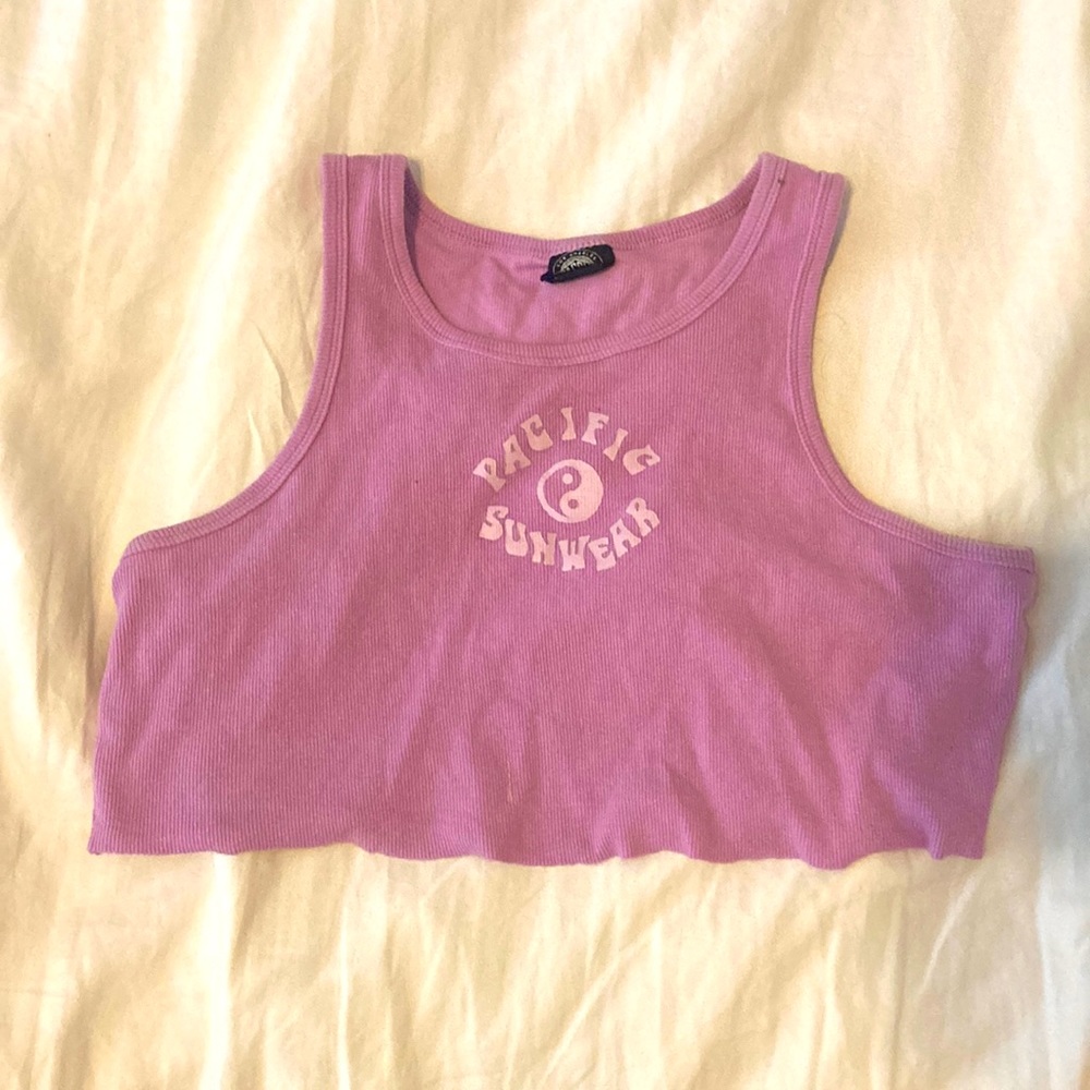 Pink pacific sunwear cropped tank top💗🌸